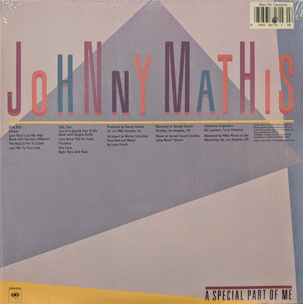Johnny Mathis - A Special Part Of Me - LP
