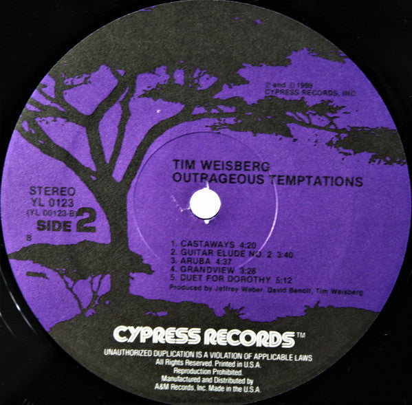 Tim Weisberg - Outrageous Temptations - LP