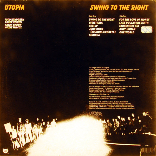 Utopia (5) - Swing To The Right - LP