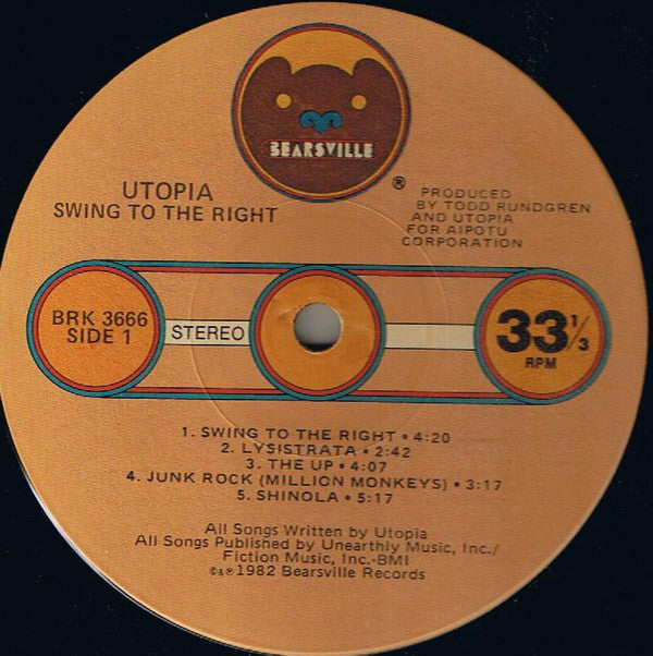 Utopia  - Swing To The Right - LP
