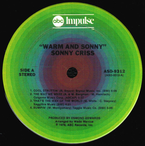 Sonny Criss - Warm & Sonny - LP