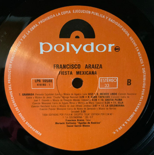 Francisco Araiza - Fiesta Mexicana - LP