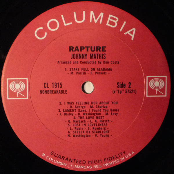 Johnny Mathis - Rapture - LP