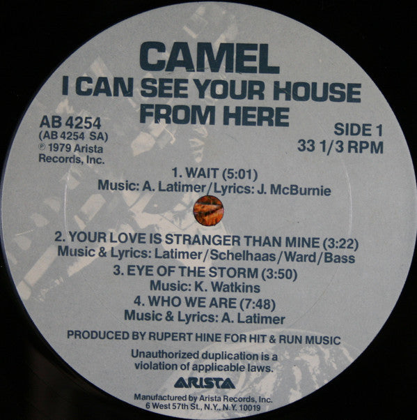 Camel - I Can See Your House From Here - LP