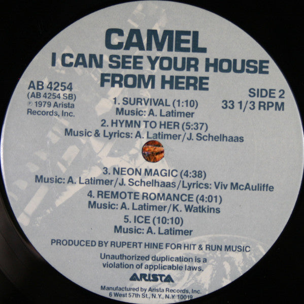 Camel - I Can See Your House From Here - LP