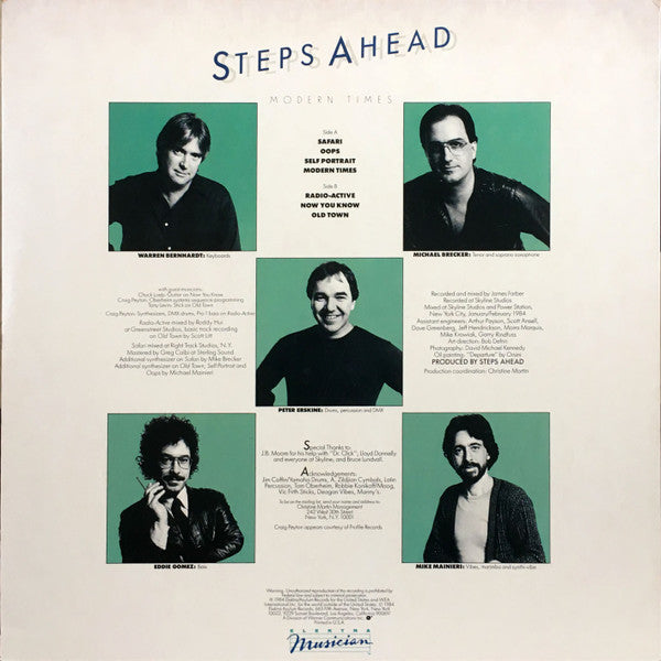 Steps Ahead − Michael Brecker, Warren Bernhardt, Peter Erskine, Eddie Gomez, Mike Mainieri - Modern Times - LP