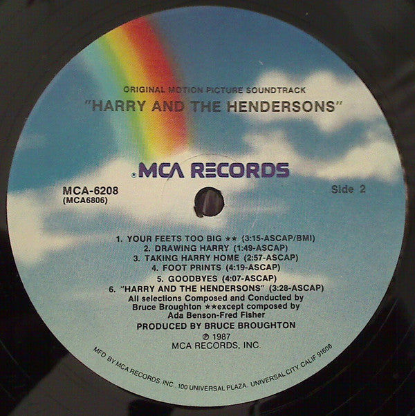 Various - Original Motion Picture Soundtrack "Harry And The Hendersons" - LP