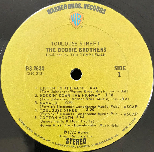 The Doobie Brothers - Toulouse Street - LP