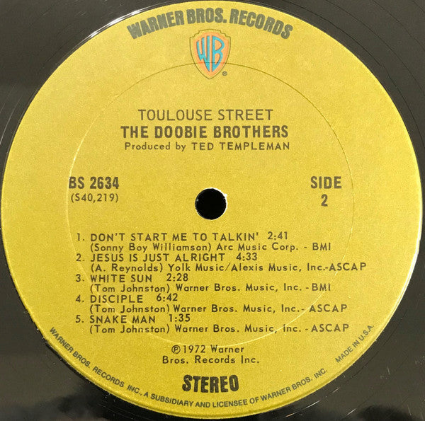 The Doobie Brothers - Toulouse Street - LP