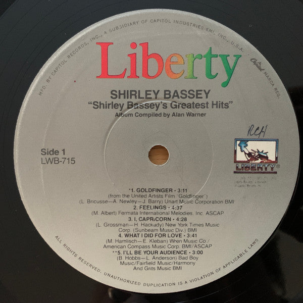 Shirley Bassey - Shirley Bassey's Greatest Hits
