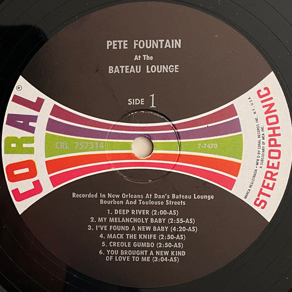 Pete Fountain - Pete Fountain At The Bateau Lounge - LP