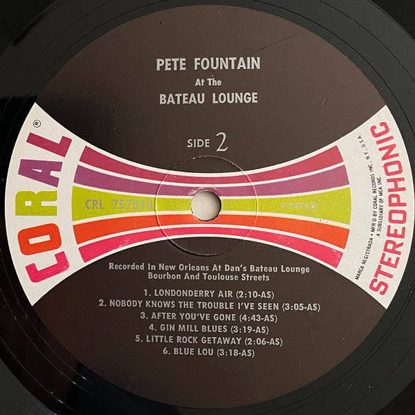 Pete Fountain - Pete Fountain At The Bateau Lounge - LP