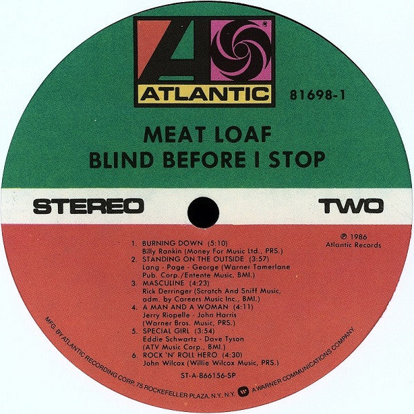 Meat Loaf - Blind Before I Stop - LP