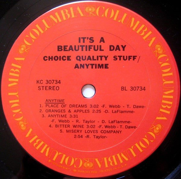It's A Beautiful Day - Choice Quality Stuff / Anytime - LP