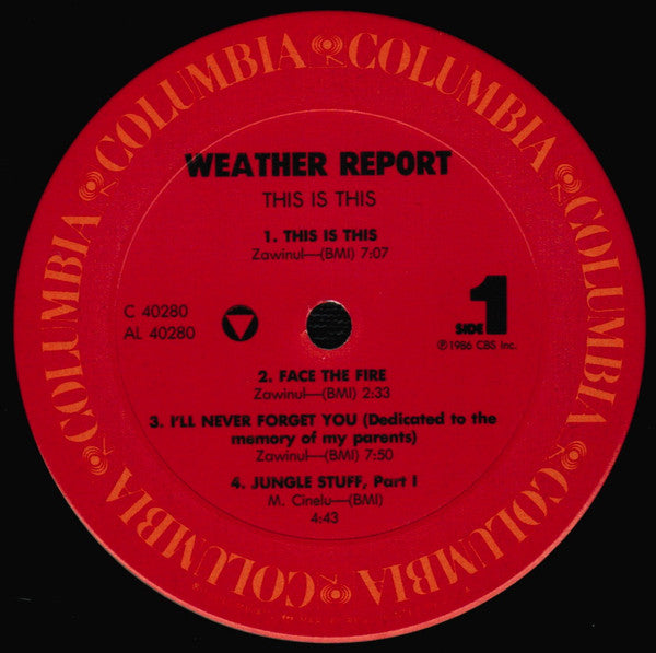 Weather Report - This Is This - LP