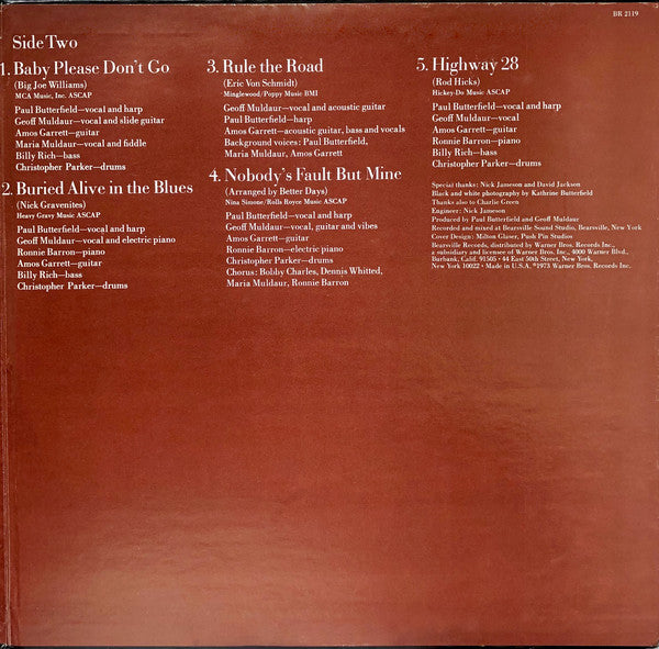 Paul Butterfield - Better Days - LP