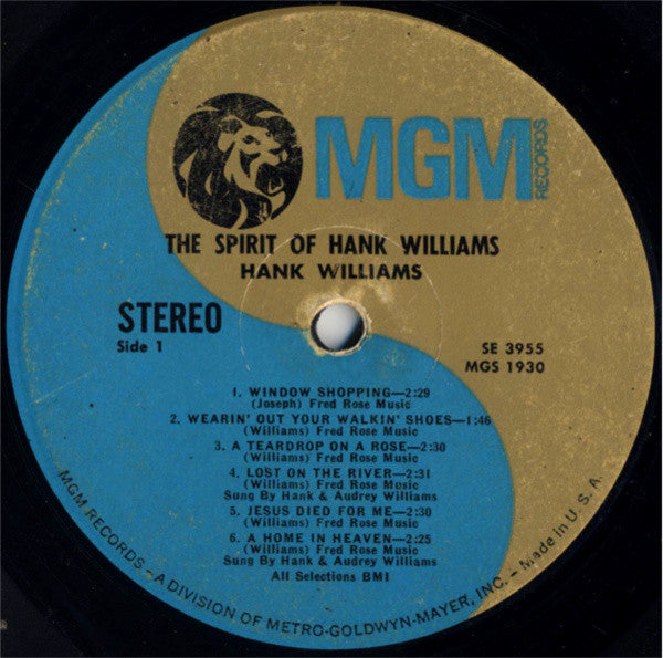 Hank Williams - The Spirit Of Hank Williams - LP