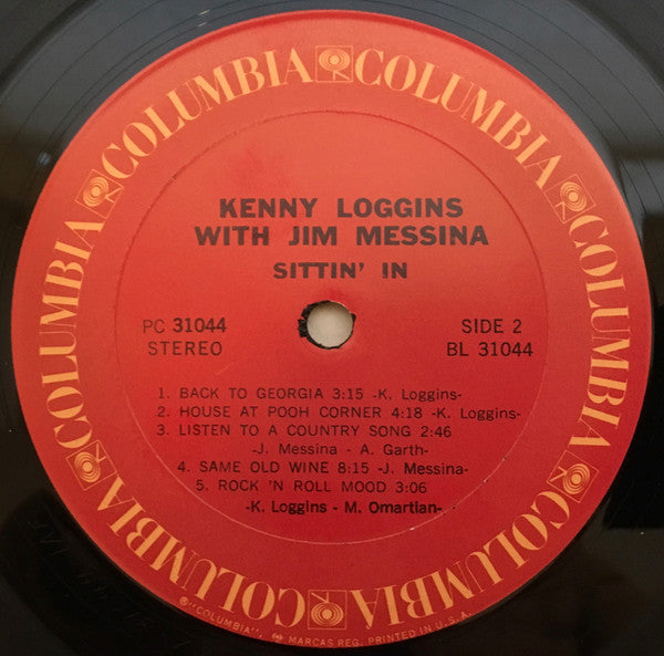 Kenny Loggins With Jim Messina* - Sittin' In - LP