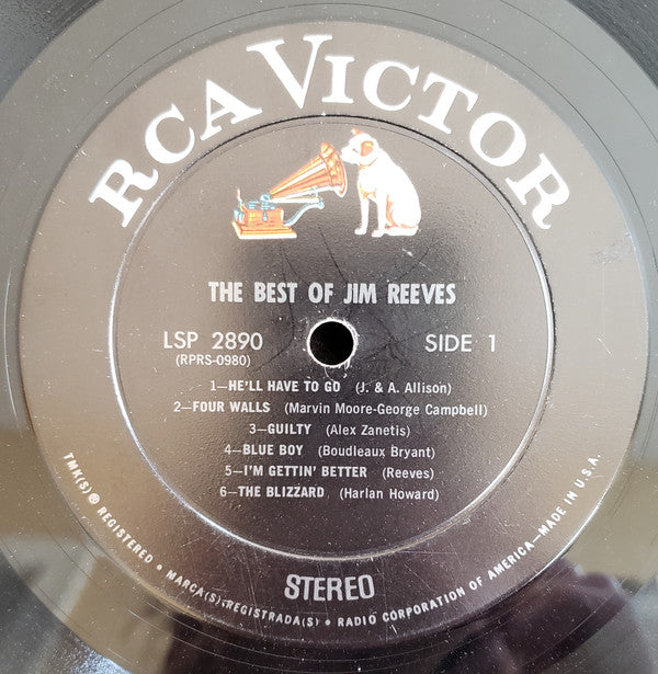 Jim Reeves - The Best Of Jim Reeves - LP