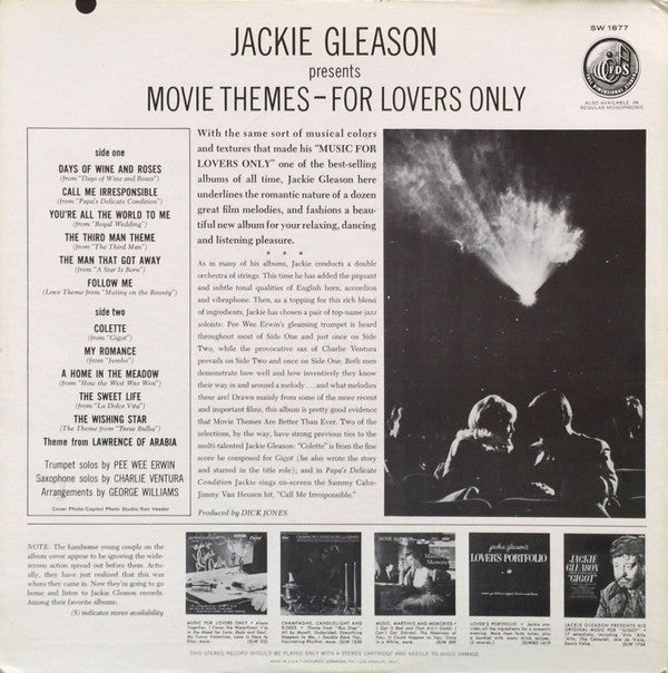 Jackie Gleason - Movie Themes - For Lovers Only - LP
