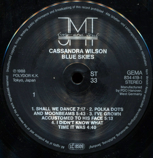 Cassandra Wilson - Blue Skies - LP