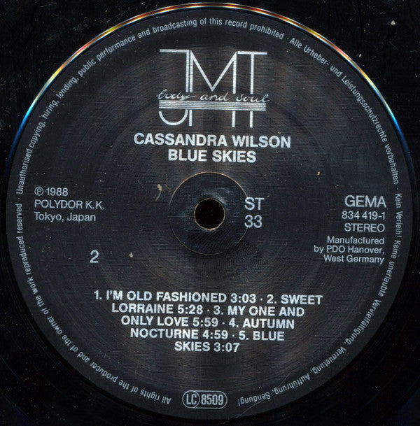 Cassandra Wilson - Blue Skies - LP
