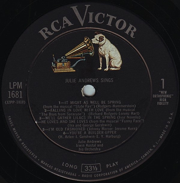 Julie Andrews - Julie Andrews Sings - LP