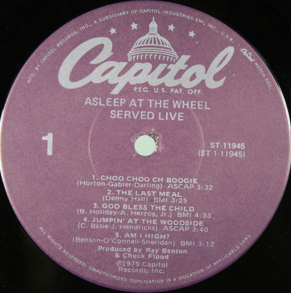 Asleep At The Wheel - Served Live - LP