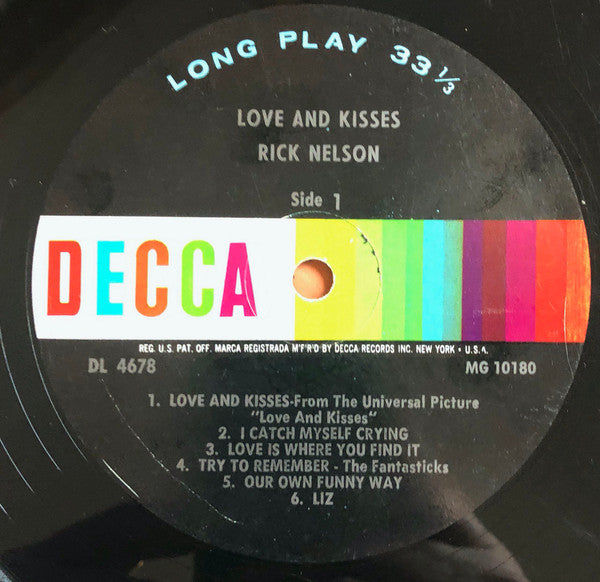 Rick Nelson* - Love And Kisses - LP