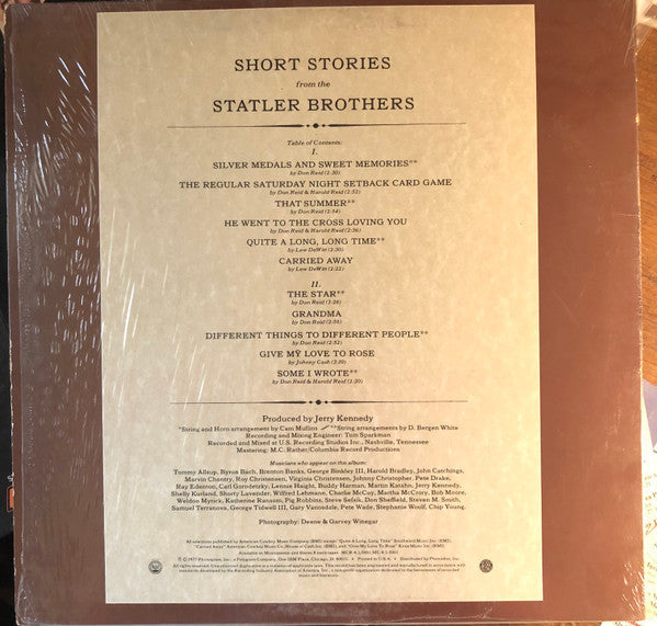 The Statler Brothers - Short Stories - LP