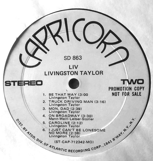 Livingston Taylor - Liv - LP