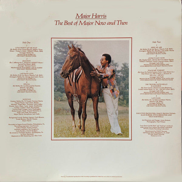 Major Harris - The Best Of Major Now And Then - LP