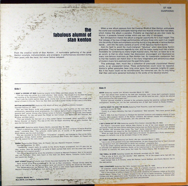 Stan Kenton - The Fabulous Alumni Of Stan Kenton - LP