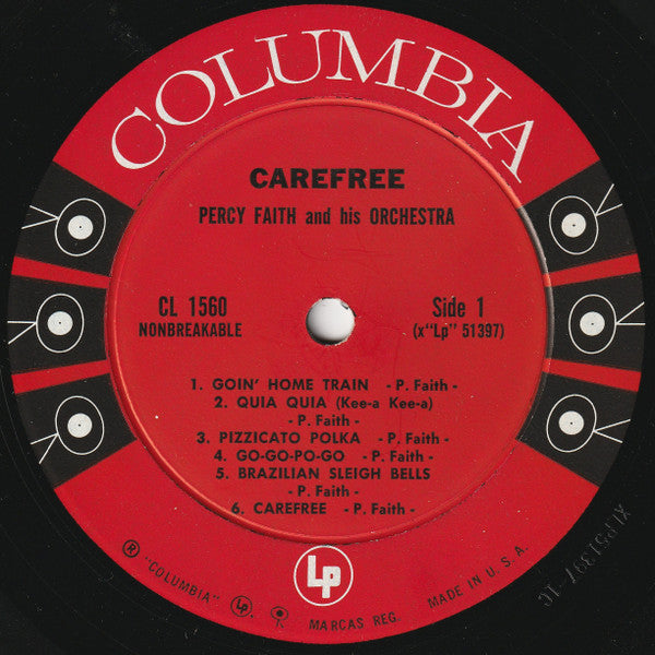Percy Faith And His Orchestra* - Carefree - LP