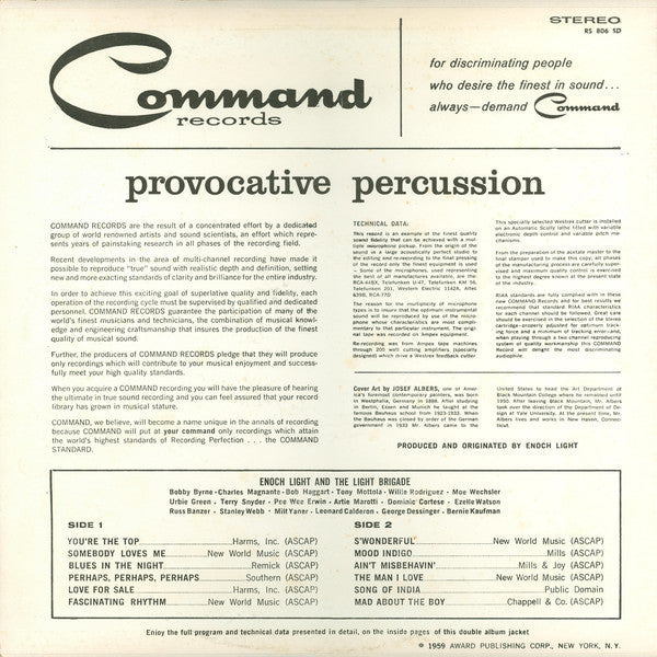 The Command All-Stars - Provocative Percussion - LP