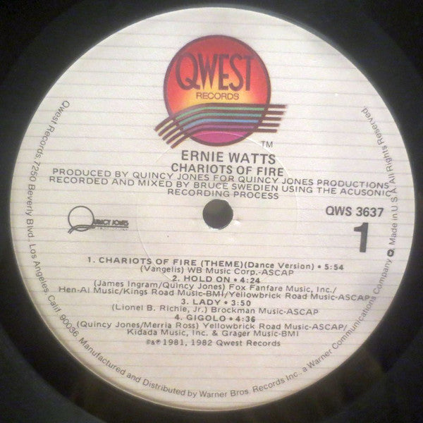 Ernie Watts - Chariots Of Fire - LP