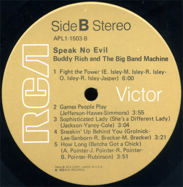 Buddy Rich And The Big Band Machine - Speak No Evil - LP