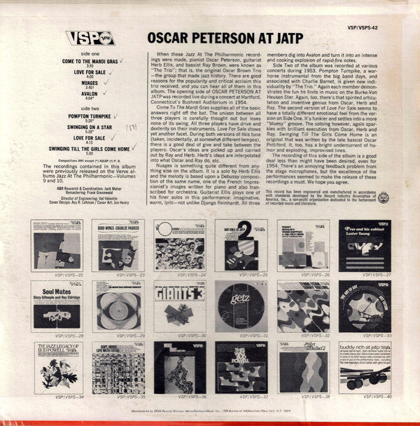 Oscar Peterson - Oscar Peterson At JATP - LP