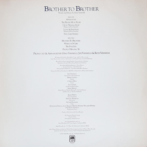 Gino Vannelli - Brother To Brother - LP