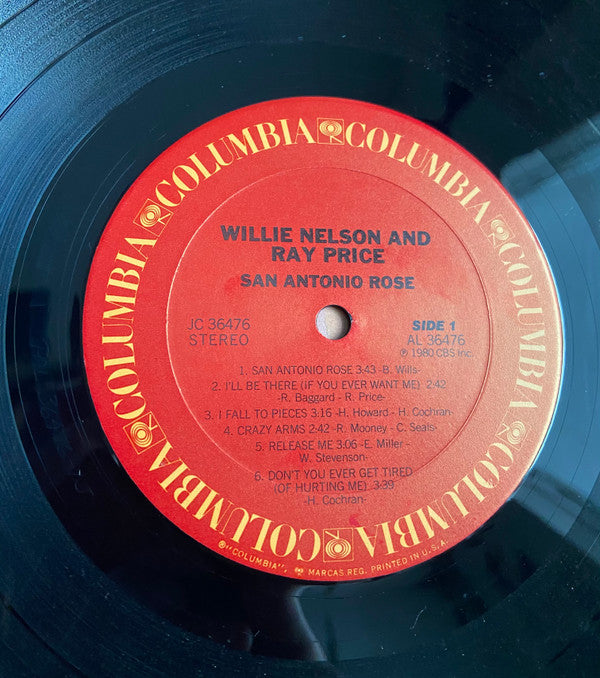 Willie Nelson, Ray Price - San Antonio Rose - Stereo - LP
