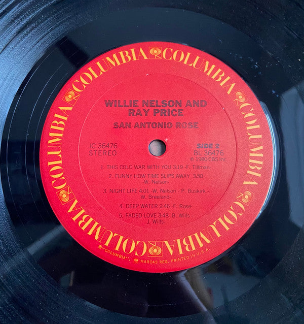 Willie Nelson, Ray Price - San Antonio Rose - Stereo - LP