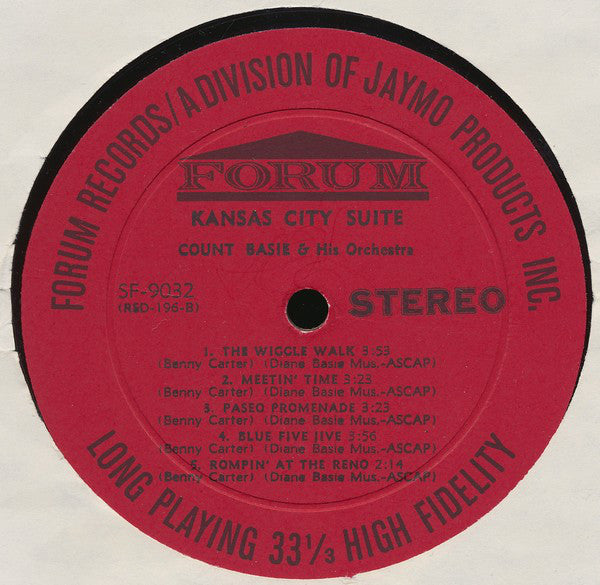 Count Basie & His Orchestra* - Kansas City Suite - LP