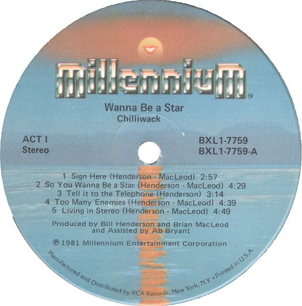 Chilliwack - Wanna Be A Star - LP