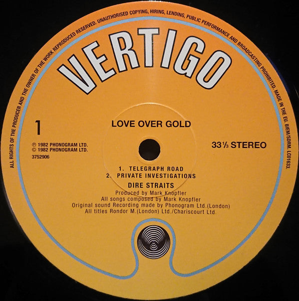 Dire Straits - Love Over Gold - LP