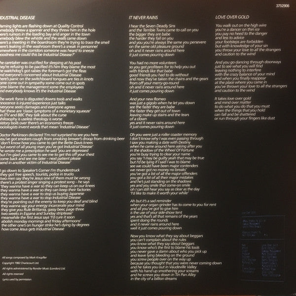 Dire Straits - Love Over Gold - LP