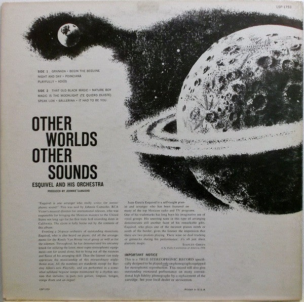 Esquivel And His Orchestra - Other Worlds Other Sounds - LP