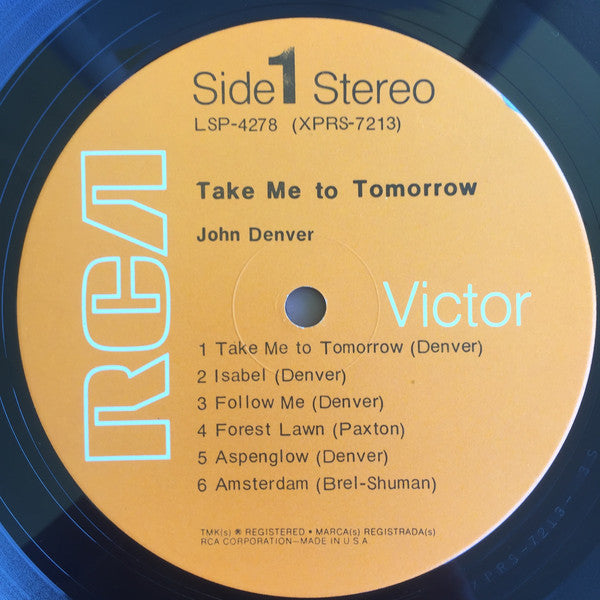 John Denver - Take Me To Tomorrow - LP