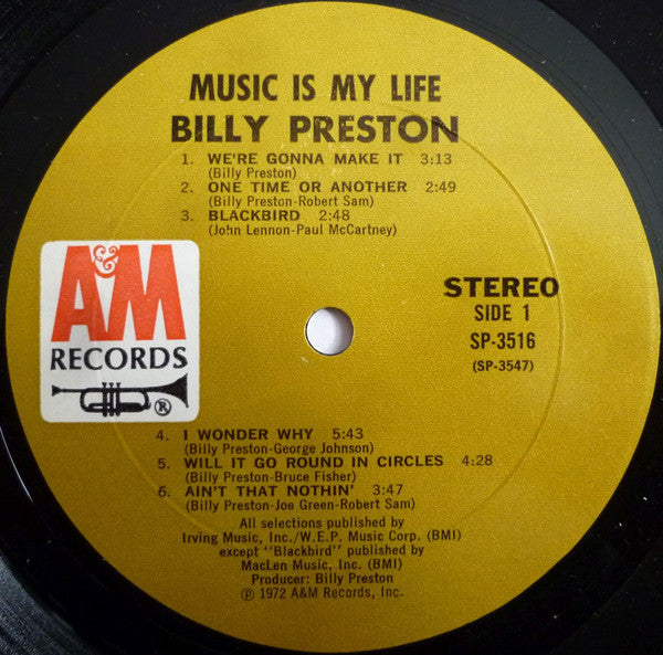 Billy Preston - Music Is My Life - LP