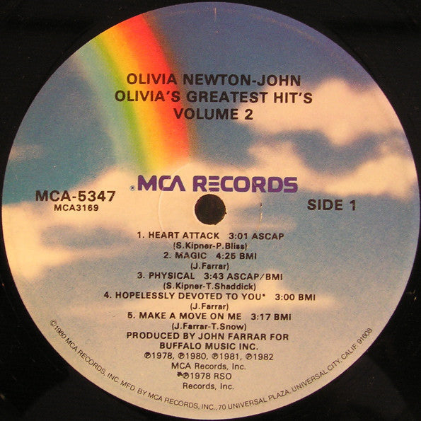 Olivia Newton-John - Olivia's Greatest Hits Vol. 2 - LP