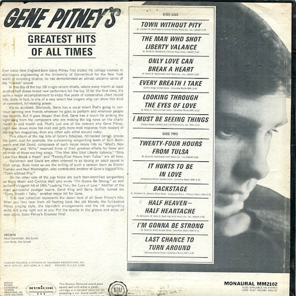 Gene Pitney - Greatest Hits Of All Times - LP